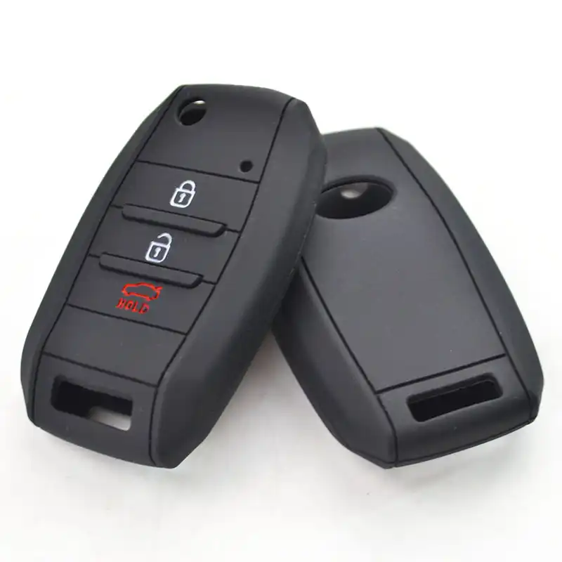 Silicone Car Remote Key Cover For Kia Carens Ceed Sorento Optima Picanto Rio Soul Cerato Rando Forte Sportage Key Fob Case 3 Button
