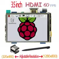 Raspberry Pi 3.5 inch HDMI LCD touchscreen 3.5inch display 60 fps 1920*1080 IPS touch screen For Raspberry Pi 2 Model B & RPI B