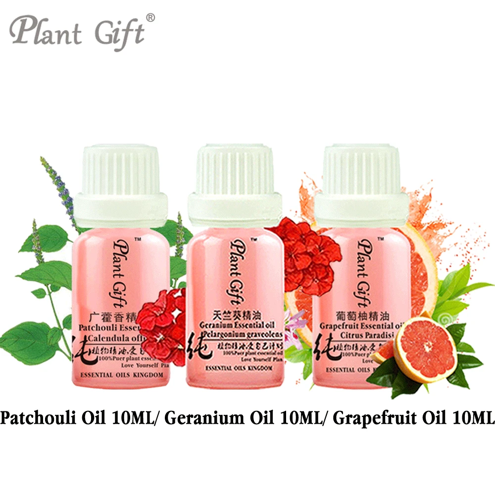 

Free Shopping 100% Pure Essential Oils India Patchouli / Geranium / Grapefruit Oil, 10ml Anti-inflammatory Soothes Sensitive