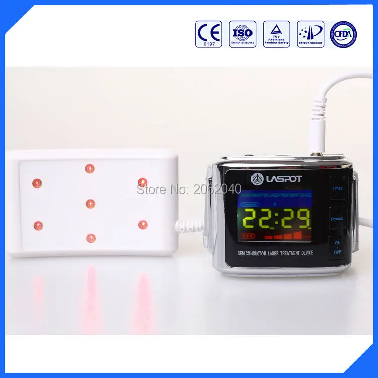 Medical Intranasal and wrist watch 650nm low level laser therapy