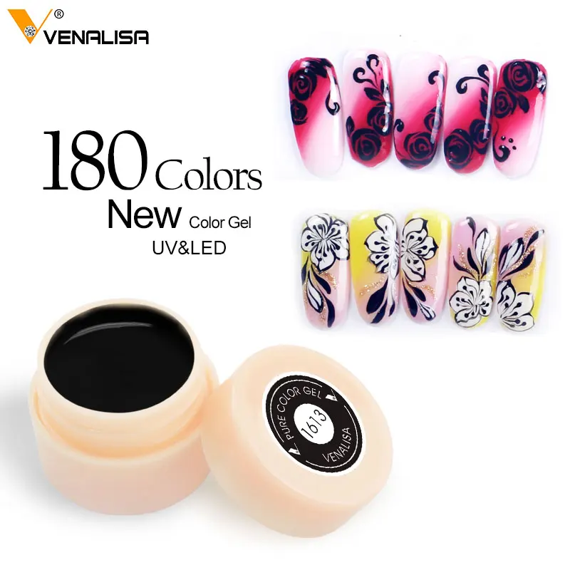 Beli Venalisa Uv Gel Baru 2019 Tips Nail Art Desain Manikur 180 Warna Uv Dipimpin Rendam Off DIY Cat Gel Ink uv Gel Cat Kuku Pernis