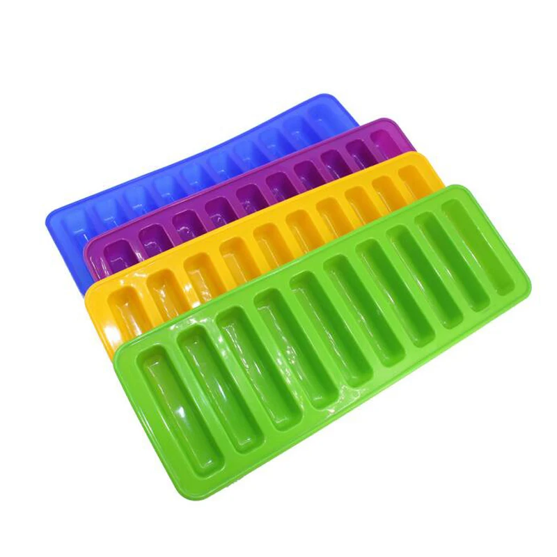 

1PCS Rectangle Shape Silicone ice Cube Maker popsicle form for Ice Cube Making Chocolate Cookies Molds ice Cream Fondant Molds
