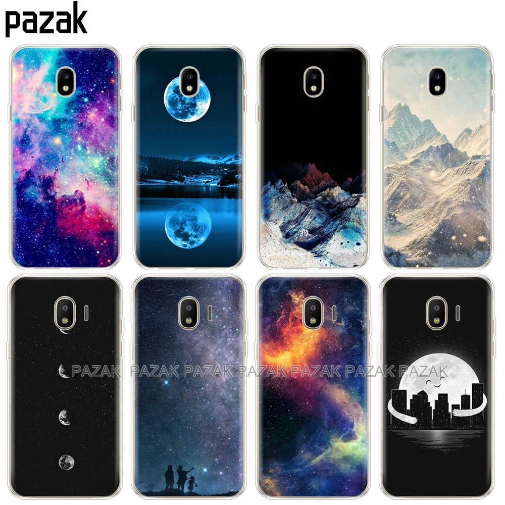 

silicone cover phone case for Samsung Galaxy J3 J5 J7 2017 J330 J530 J730 PRO j2 2018 Starry Sky Moon scenery landscape