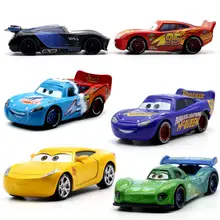 19 estilos miniatura carros 3 disney pixar, relâmpago mcqueen, jackson tempestade, dinosco cruz, ramirez 1:55 diecast, brinquedos de metal, modelo, aniversário do carro presente