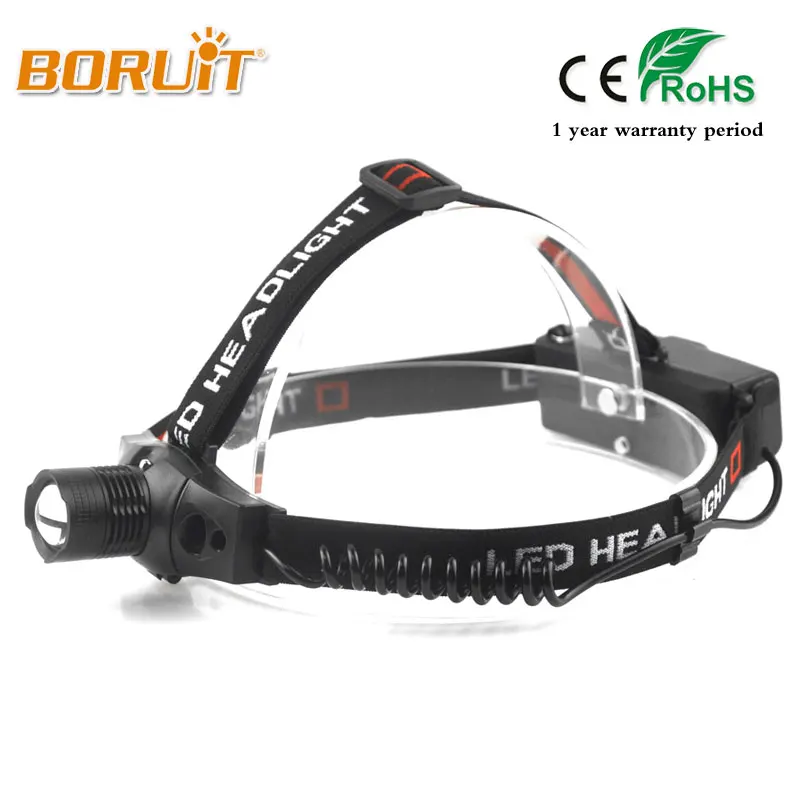 

BORUIT Brand XPE HeadLight LED Headlamp Rechargeable Flashlight High quality Lantern 3 Mode 500LM Head Light For Fishing Hunting