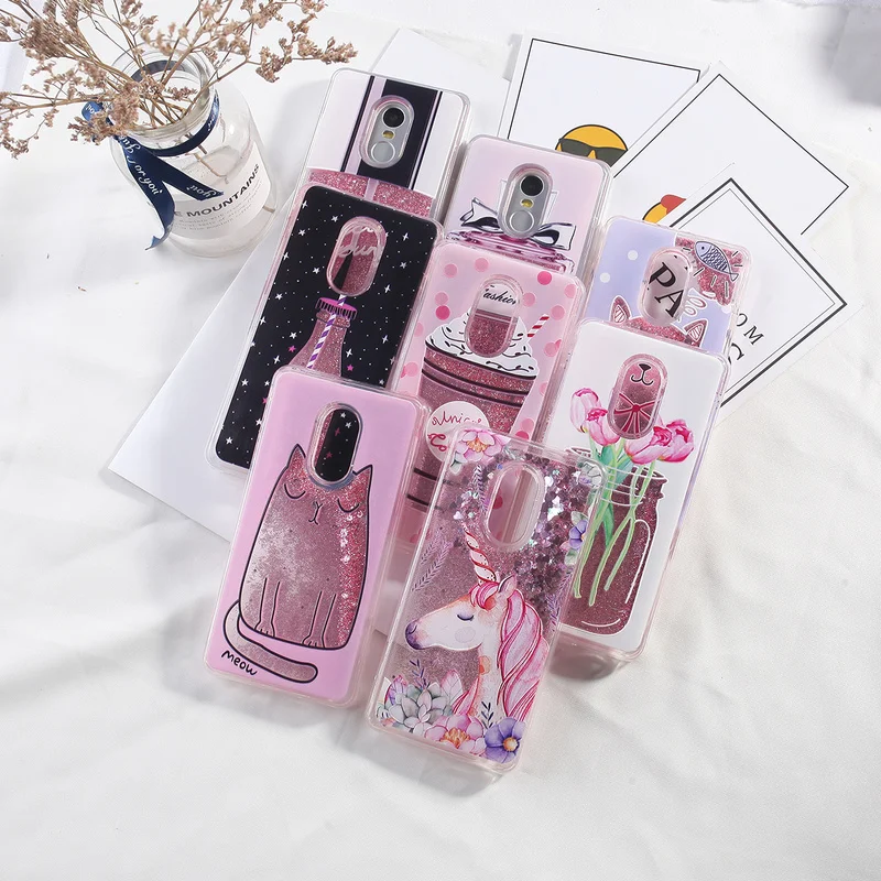 

For Xiaomi Redmi Note 4X Case Liquid Glitter Case For Xiaomi Redmi Note 7 5 Pro 4 Mi 8 5 Plus 4X 4A 5A S2 Dynamic Phone Cover