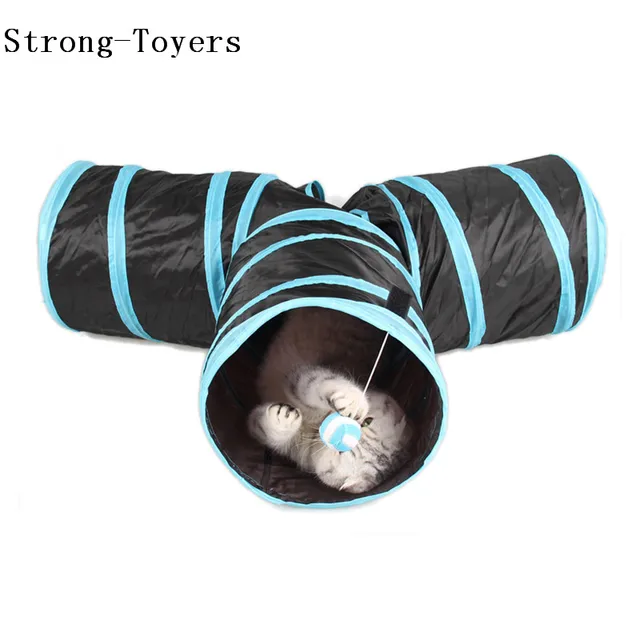 New Arrival Foldable Pet Cat Toys For Cat Tunnel with Ball new Style Pet Kitten Rabbit Funny Play 3 Way Tunnel Toys