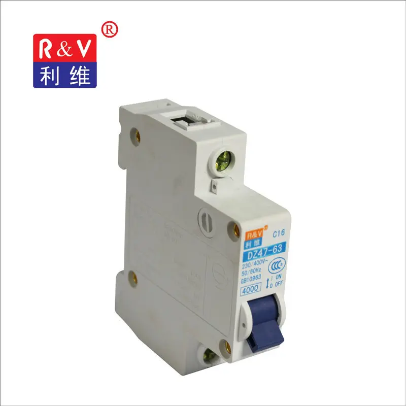

R&V DZ47-63 1P 16A20A 32A MCB electric air circuit breaker