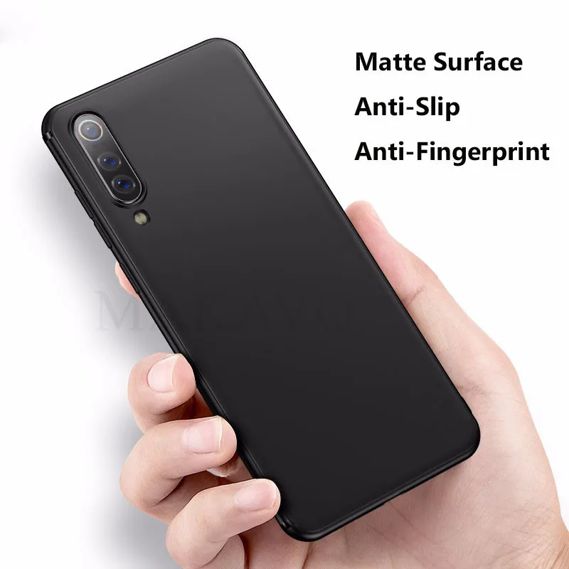 MAKAVO For Xiaomi Mi 9 Case Full Protection Soft Silicone Matte Cover For Xiaomi Mi9 Mi 9 SE Phone Cases