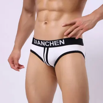 

Sexy Men Plus Size U Convex Pouch Briefs Cottton Low Rise Open Crotch Underwear Thong Gay Wear F8