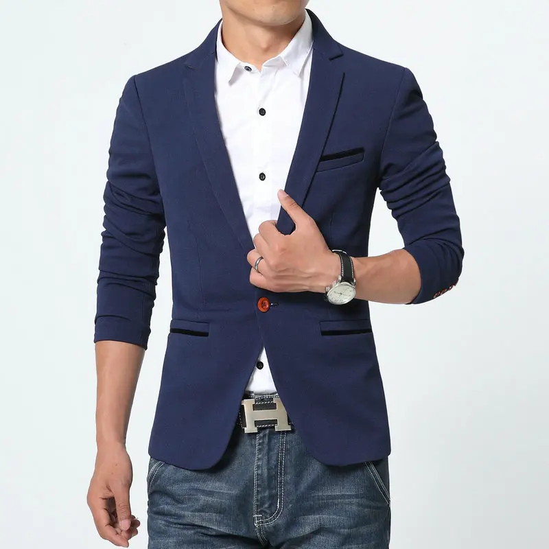 4 Colors Hight Quality Mens blazers Jacket New Arrivals 2015 3XL 4XL 5XL 6XL Masculino One Button 4 Colors Hight Quality Mens blazers Jacket New Arrivals 2015 3XL 4XL 5XL 6XL Masculino One Button
