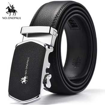 

NO.ONEPAUL Designed for men to create top belt automatic buckle black belt, luxury brand men's high quality pure leather belt