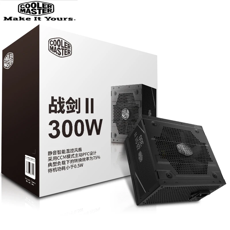 برودة ماستر PC PSU وحدة إمداد الطاقة للكمبيوتر تصنيف 300 W 300 واط 12 سنتيمتر مروحة 12 V ATX PC إمدادات الطاقة PFC actice ل عبة مكتب