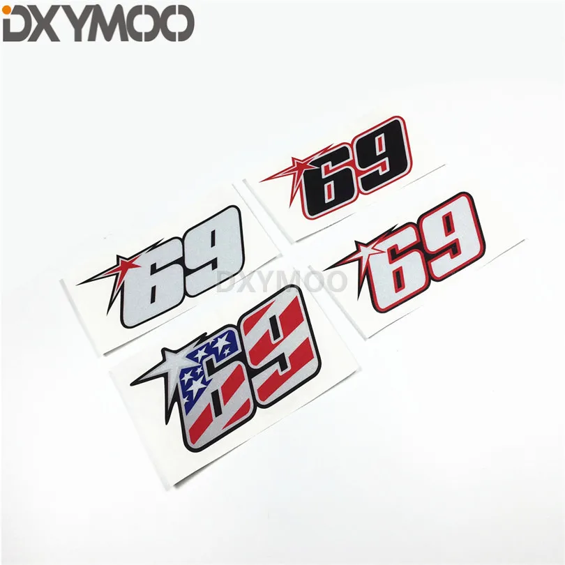 

Bike Motorcycle Motocross Truck Sticker Bumper Car Styling for Forever Nicky Hayden 69 US Flag