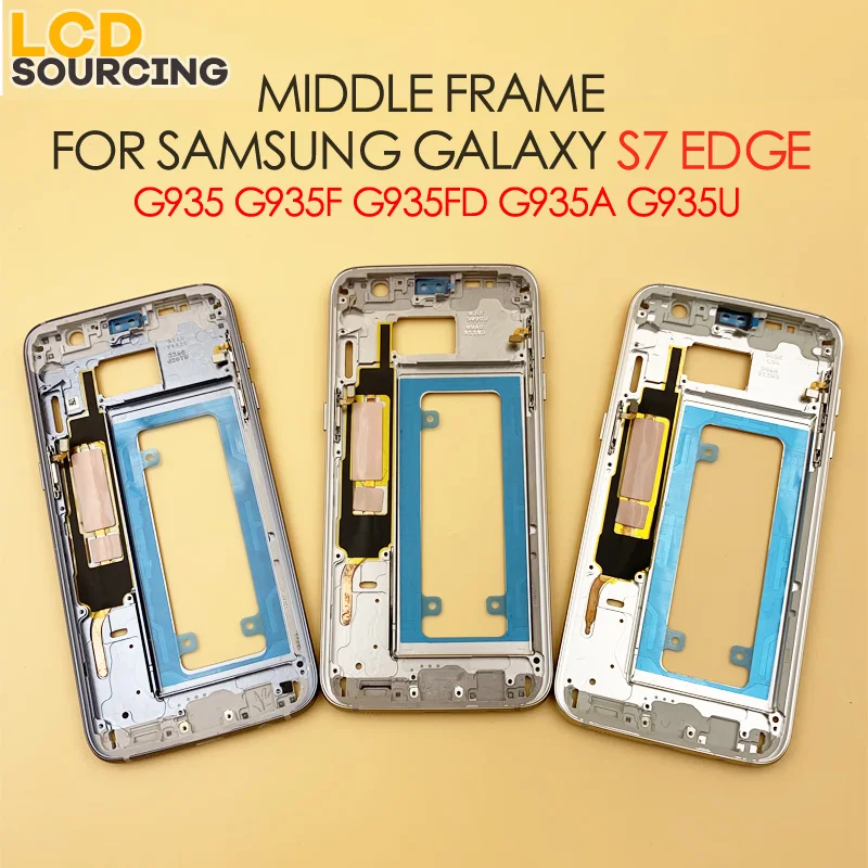 Средняя рамка для Samsung Galaxy S7 edge G935 G935F G935A G935U средняя задняя Корпус Крышка Замена с