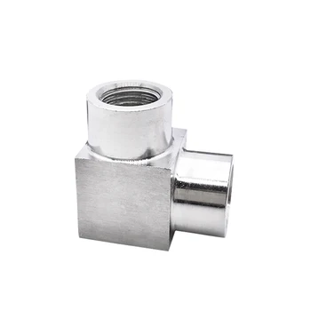 

304 Stainless Steel 1/4" BSP Female Thread 90 Degree Elbow High Pressure CNC Pipe Fitting Connector Coupler For Water Air Oil