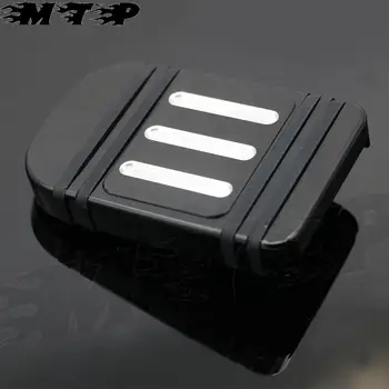 

CNC Deep Edge Brake Pedal Pad Cover For Harley Electra Street Glide Sportster 96-13 rectangle footrest motorcycle part