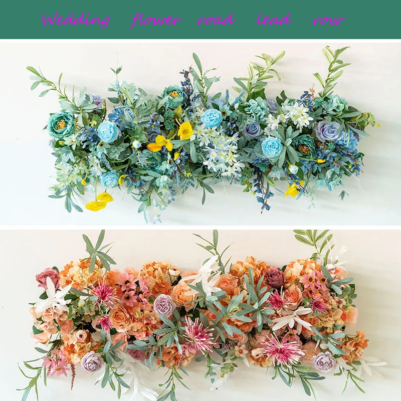 

100cm Artificial Silk Rose Row DIY Wedding Road Guide Arch Decoration Artificial Flower Opening Studio Props Dress Up Flower
