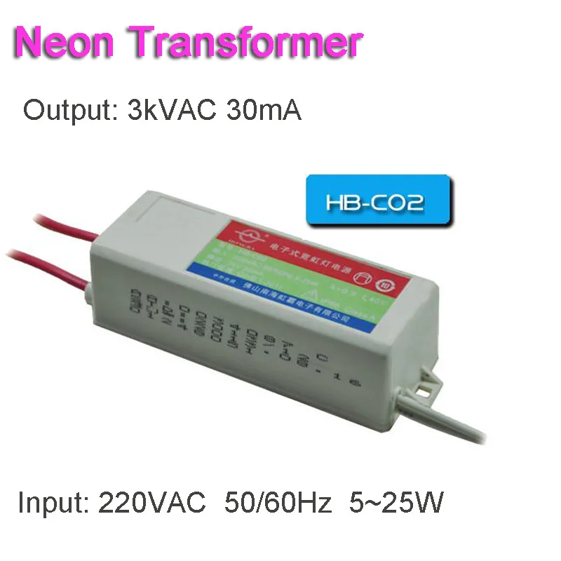 Details about   3KV 30MA 5-25W Neon Light Sign Power Supply Electronic Transformer Ballast 240V 