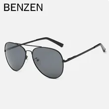 BENZEN Для Мужчин Поляризованные солнцезащитные очки Винтаж солнцезащитные очки для мужчин, очки для вождения, рыбной ловли, Oculos черный с Чехол 9126