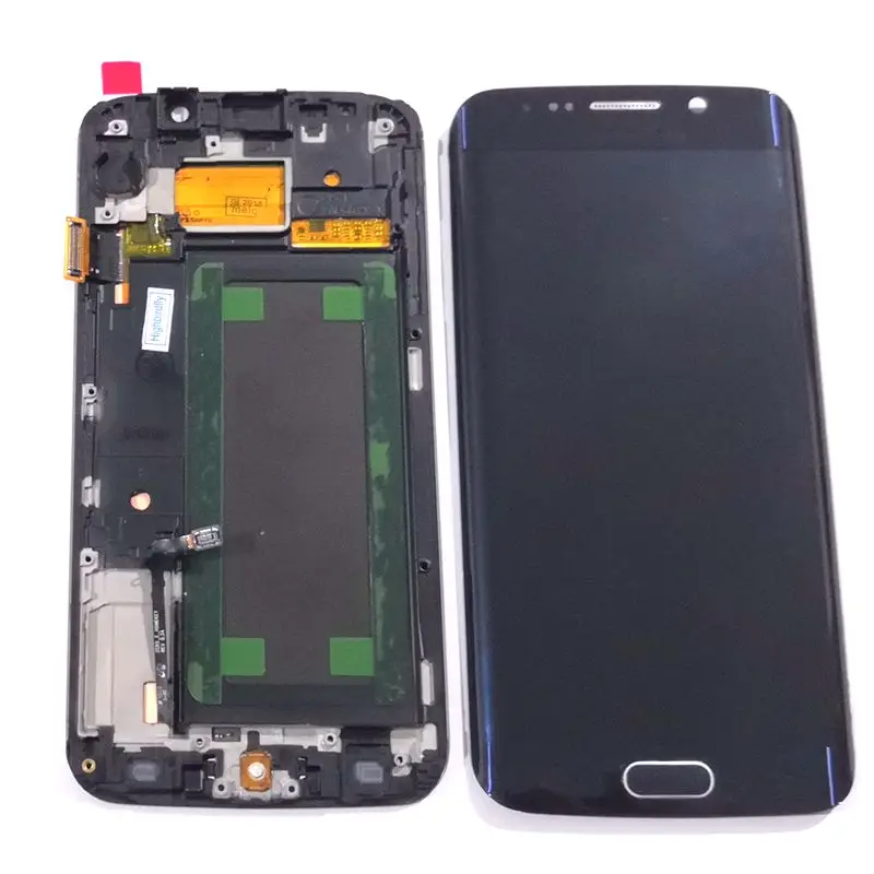 Amoled S6 edge ЖК дисплей для Samsung Galaxy Edge G925 G925F экран + Сенсорное стекло дигитайзер рамка