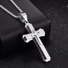 FATE LOVE Brand Men Necklaces & Pendants Male Cross Necklace Punk Stainless Steel Chain Fashion jewelry white Black golden ► Photo 2/6