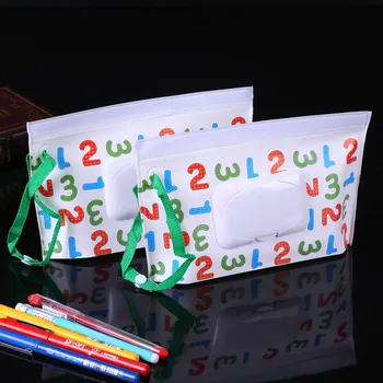 

Behogar 3PCS Portable Reusable Refillable Wet Clean Wipe Carrying Cases Bag Dispenser Container Pouch for Baby Travel Outside