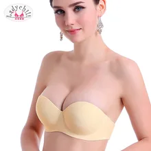 Против Soild Цвет бесшовные один предмет нижнего белья половина нижнего белья из бюстгальтера пуш Для женщин без бретелек бюстгальтер сексуальное женское белье сбор тонкий бюстгальтер D17