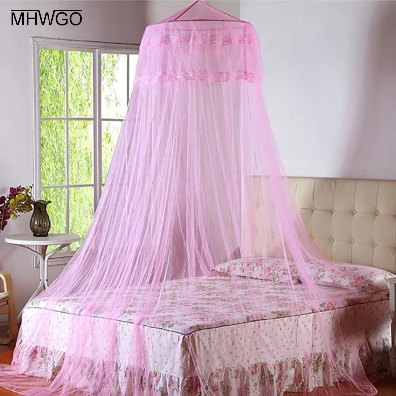 

MHWGO Baby Bed Mosquito Net Lace Baby Room Decoration Summer Baby Crib Netting Baby Room Decor Tent Hung Dome Mosquito Net
