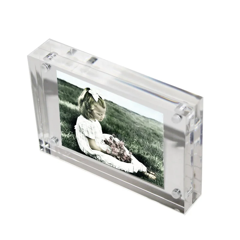 

2.17x3.15 inch Mini Clear Acrylic Magnet Photo Frame, Double Sided Picture Frame PF003-3