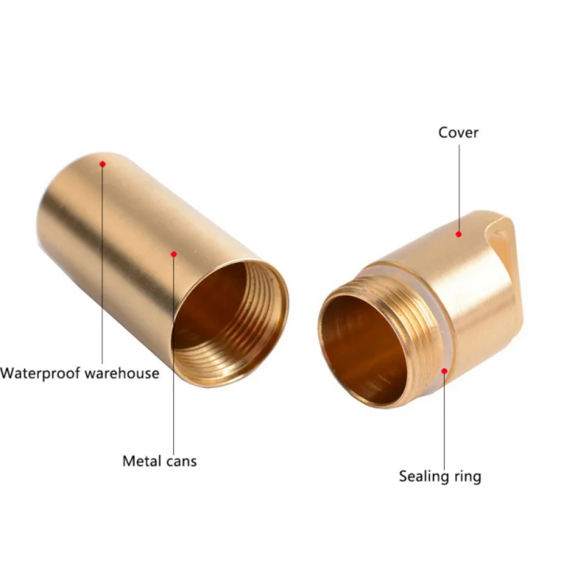 Алюминиевый сплав Водонепроницаемый капсула печать бутылки на открытом воздухе, для повседневного использования, для выживания, контейнер, коробка для таблеток скорой помощи таблетки Tank чехол