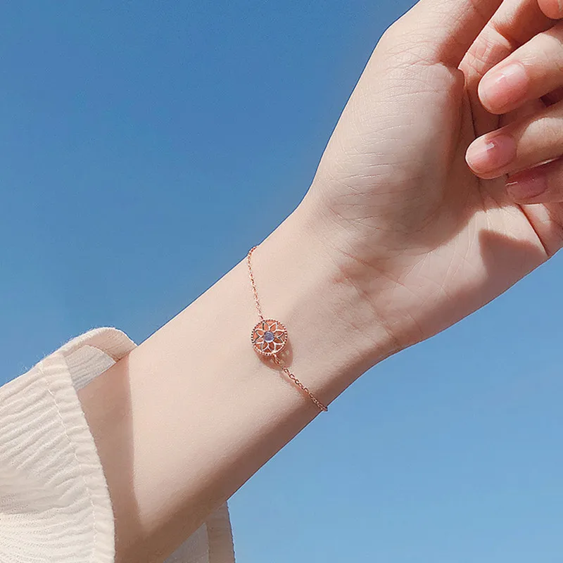 

The 2019 bright and tender color sunflower bracelet for women's jewelry