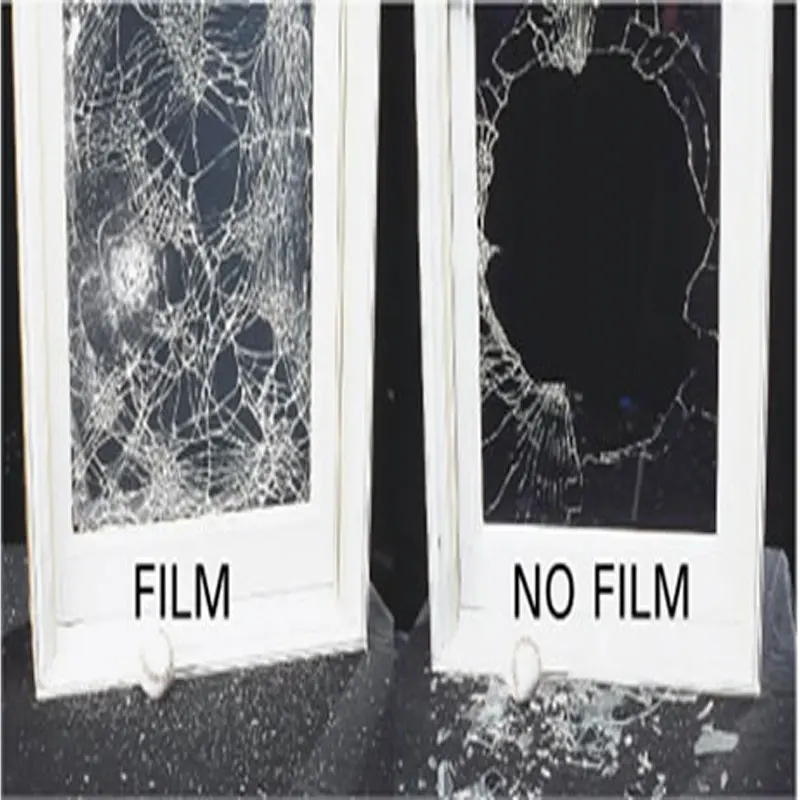 Size Security and Safety Clear Window Film Shatter-Proof Windows Glass For Public Places 2mil Thickness Window Privacy Film Window Film