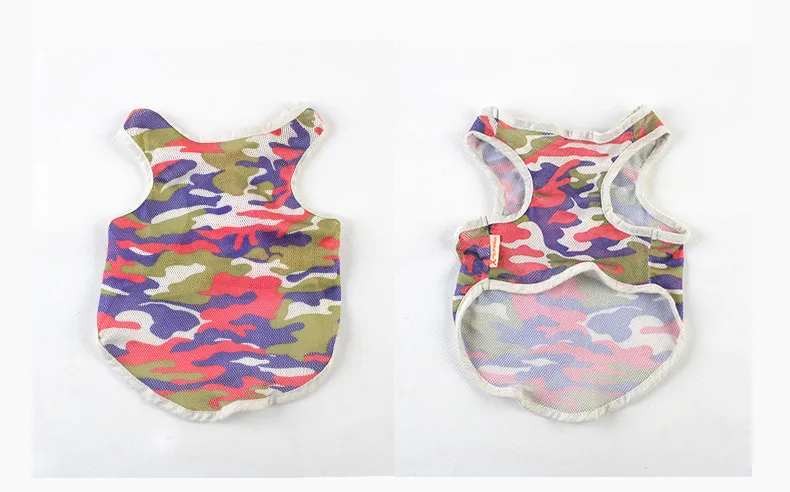Hoopet Camouflage Pet Dog Summer Clothes Breathable Mesh Vest Sleeveless Small Dog Vest Summer for Teddy Poodle Pomeranian (8)