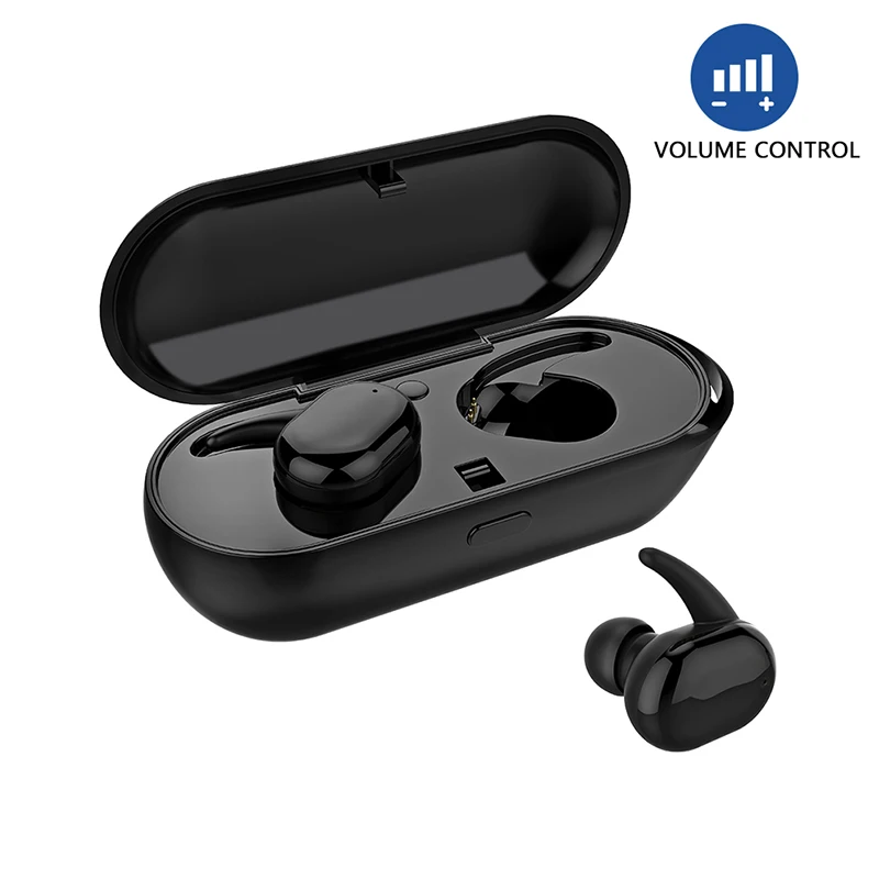 

TWS True Wireless Earbuds Stereo Bluetooth Earphones with Volume Control Mini TWS Waterproof Headfrees with Charging Box