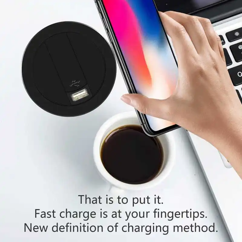 Вставлять Desktop быстро Беспроводной Зарядное устройство мебель офисный стол установлен быстрой зарядки встроен для Iphone X Xs Max samsung S9