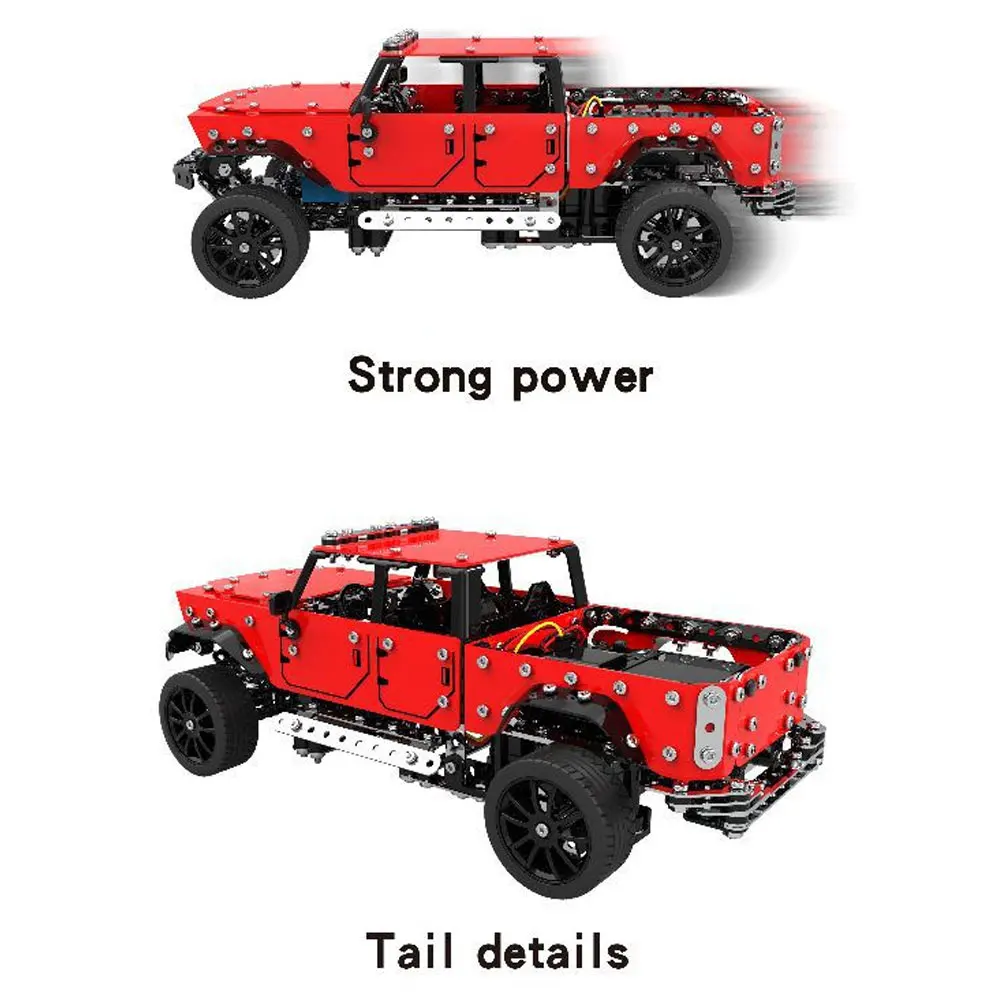 

817 pcs RC Car Alloy Assembly Remote Control Car 1:16 4 Channel Car Accessories Toys Pickup Truck For Children