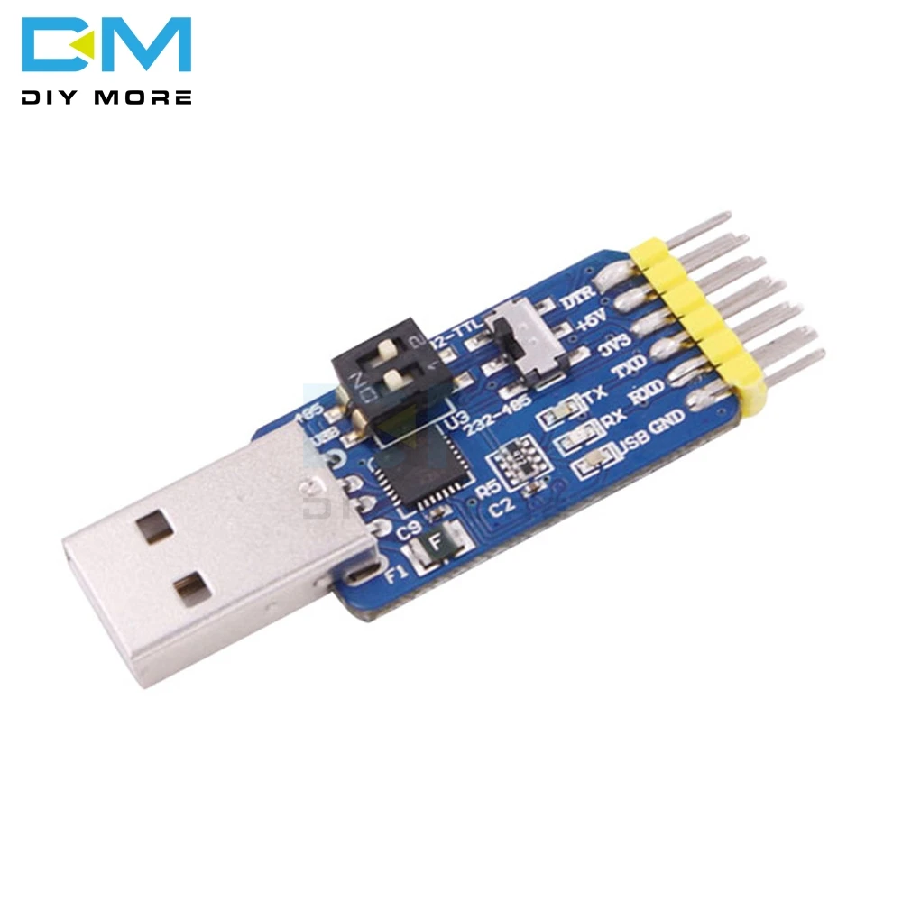 

USB CP2102 to TTL RS232 USB TTL to RS485 Mutual Convert 6 in 1 Convert Module 3.3V 5V ARM STM32 Overcurrent Protection