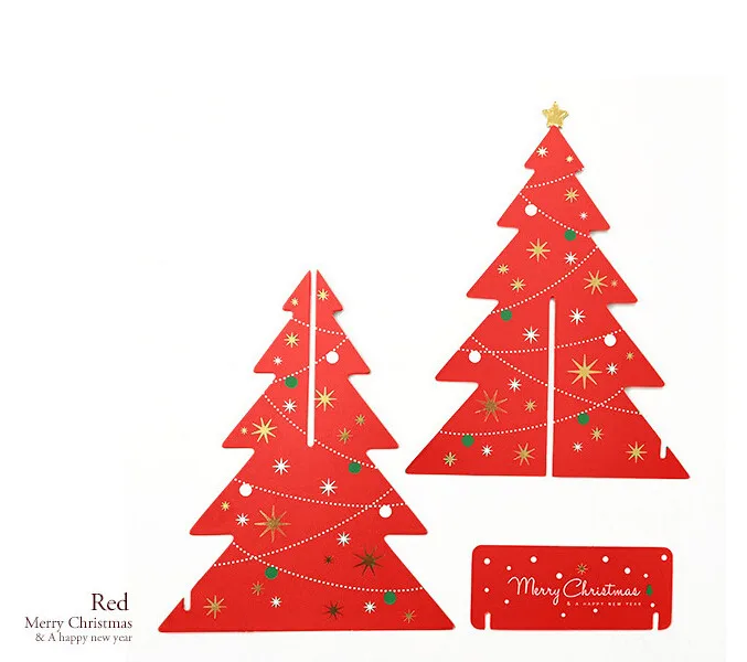 red green creative christmas tree card gift set 3d stand up in this listing you will get 1 set 3d stand up christmas tree card gift set