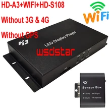 HUIDU HD-A3+ wifi+ HD-S108 USB порт полноцветный асинхронный Светодиодный контроллер светодиодный дисплей плеер коробка 1024*512 пикселей