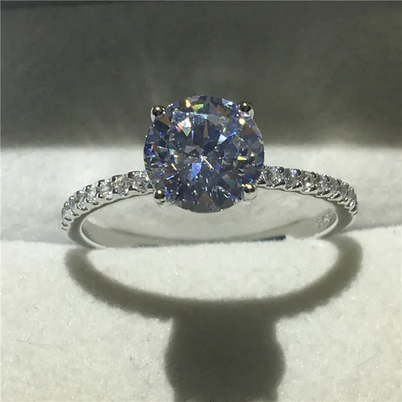 Женское кольцо из серебра 100% пробы с фианитом|wedding band ring|band ring925 sterling silver ring |