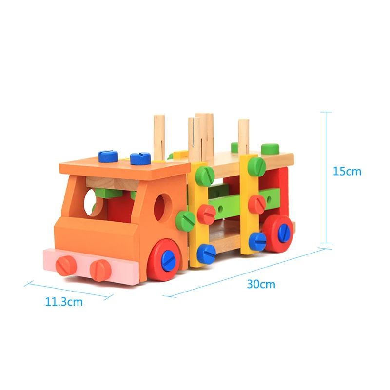 Деревянный разборочный винт автомобиль детские игрушки Монтессори гайка многофункциональный набор инструментов для ремонта руки-на сборке ребенок моделирование игрушка подарок