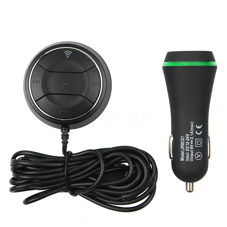3.5mm AUX Receiver 2.1A USB Car Charger Bluetooth 4.0 Hands Free Car Kit NFC