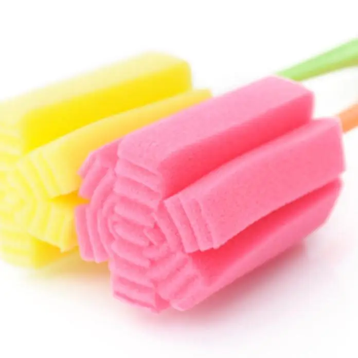 1 unidadherramienta de limpieza de Unid cocina esponja cepillo para botella de vidrio de vino taza de café cepillo de lavado de vidrio de alta calidad limpieza hogar # d