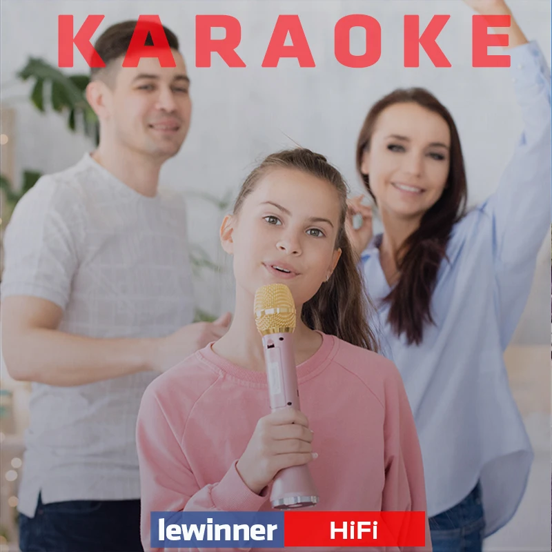 Lewinner L 698D беспроводной микрофон для караоке профессиональный Bluetooth 20 Вт с чипом