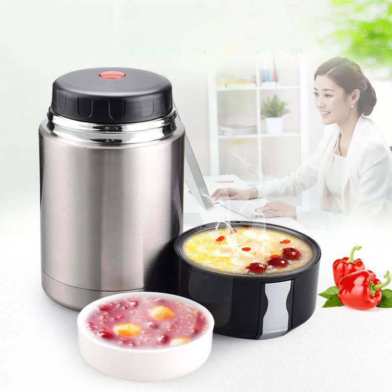 Skup Duża pojemność 800ML i 1000ML kubek izolowany termosy i termosy Thermocup Lunch termos jedzenie z pojemnikami Thermo Pot Box