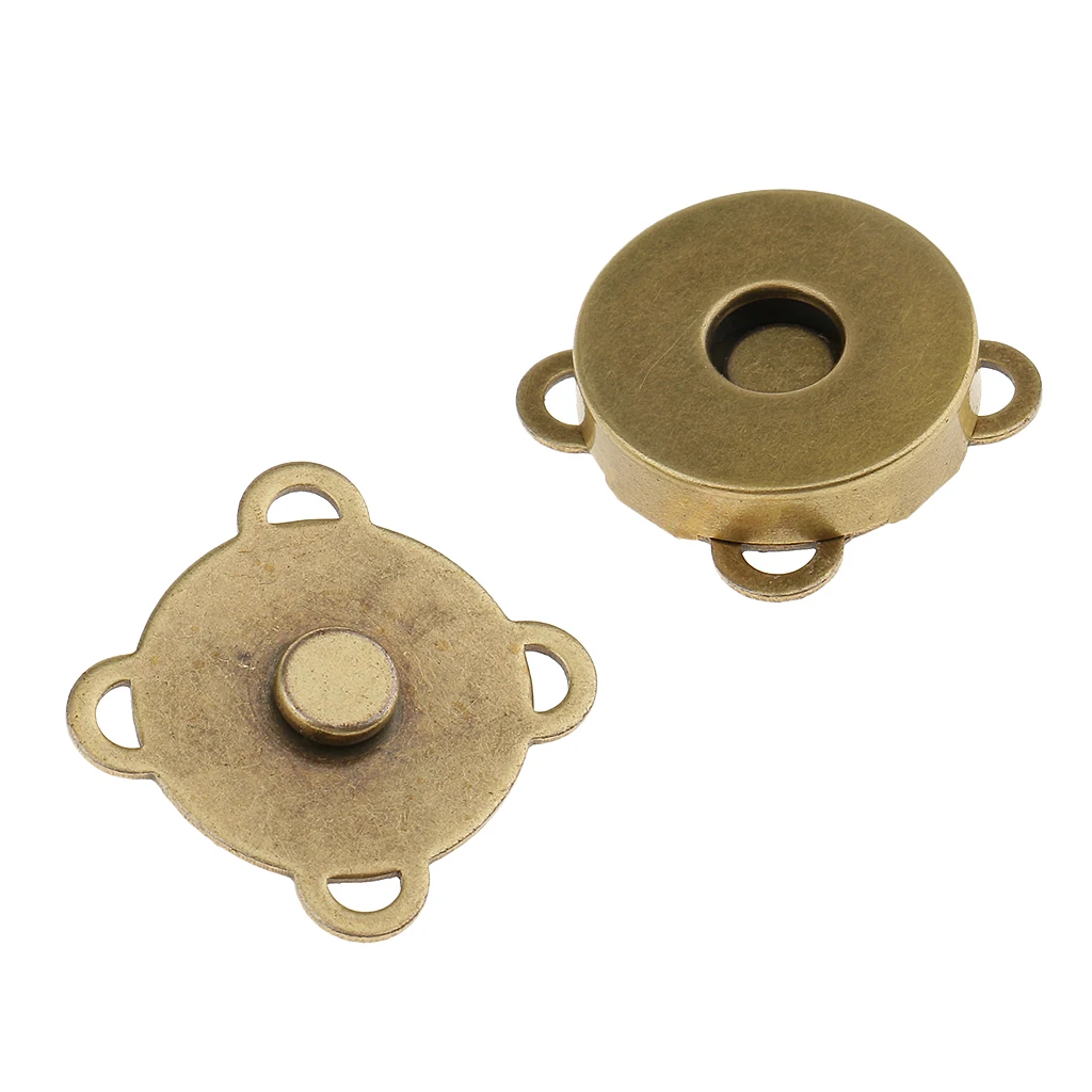 20 Pieces Magnetic Clasps Buttons Handbag Purse Wallet Craft Bags Accessories Parts Snap Closure Fasteners 14mm