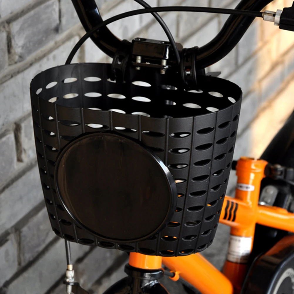 Cheap Bicycle Basket Front Bag Hanging Basket Handlebar Plastic Storage Supplies Basket For Children Girl Cycling Accessories 12