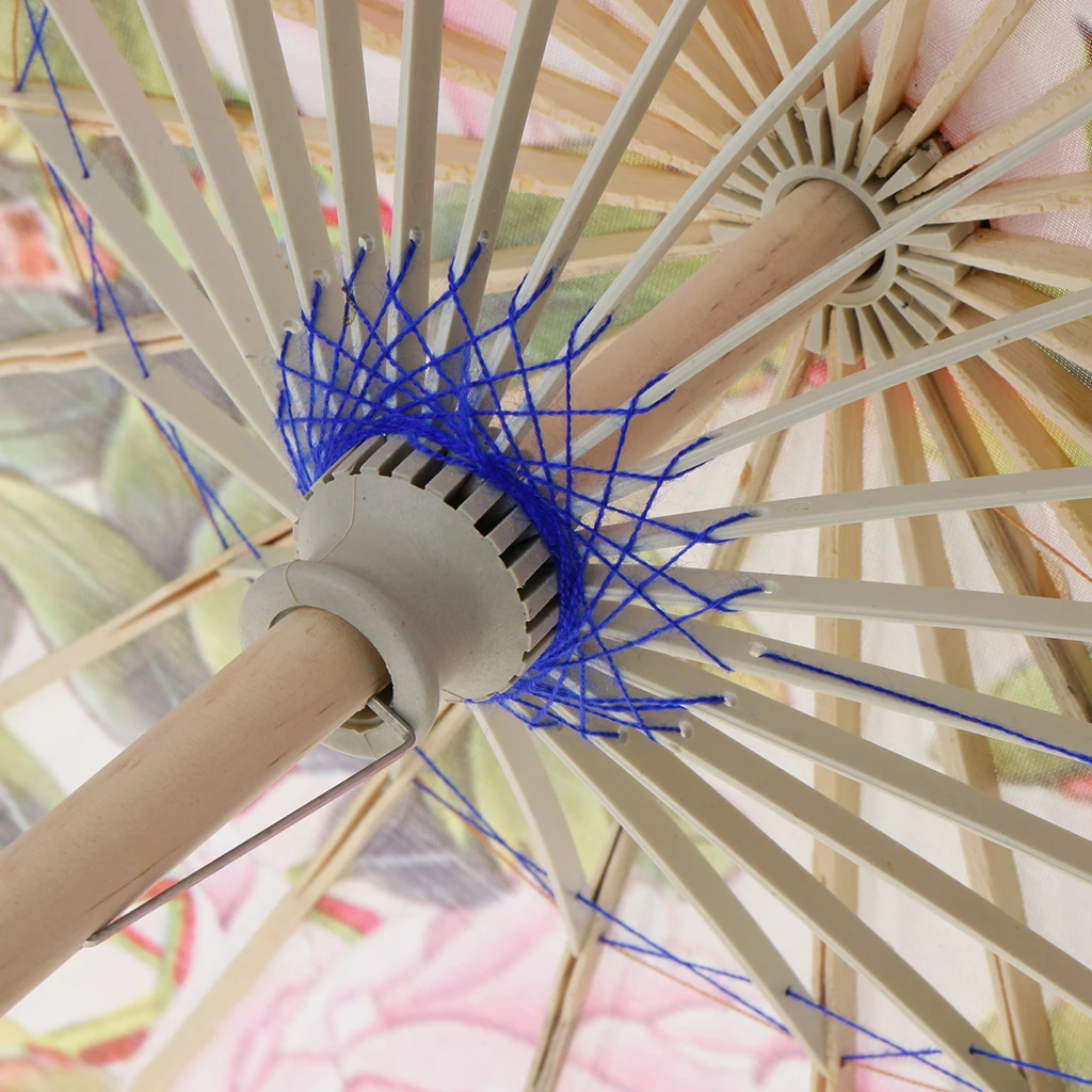 Vintage Chinese Silk Cloth Umbrella Handmade Art Painted Parasol for Wedding Party Favor Guests Gifts Performance Photo Prop