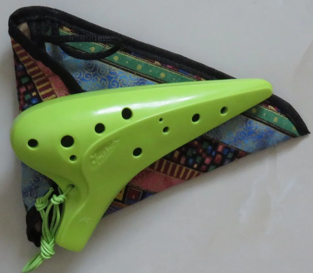 12 отверстий alto C пластиковый каучук AC ocarina flute Ocarina музыкальный инструмент